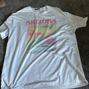 SHEIN white graphic shirt. Soft material. Very breathable